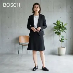 BOSCH ボッシュ スカートスーツ セットアップ ブラック 38 通勤 面接のサムネイル