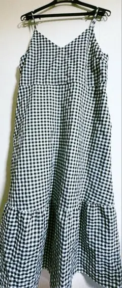 GU チェックのキャミソールワンピース XLサイズ