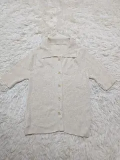 SELECT MOCA セレクトモカ 半袖カーディガン サイズF ベージュ
