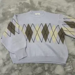 BRICOLAGE アーガイル柄 セーター ニット　Lサイズ