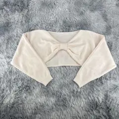 《GRL》グレイル　ニット　リボンデザイン　ショート丈　ガーリー　羽織り