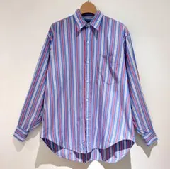 90s ラルフローレン ストライプ シャツ M〜L相当