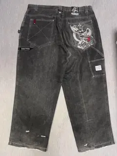 DOG TOWN ドッグタウン 黒龍 VINTAGE ビッグポケットパンツ ドッグタウン 黒龍刺繍 ペインターパンツ バギー ブラックデニム