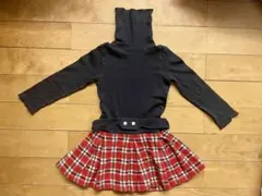 Petit Bateau プチバトー タートルネック ワンピース 95cm