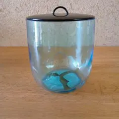 切箔水色ガラス水指　B28 切箔水色ガラス水指 B28 - メルカリ