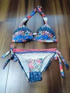 花柄 エスニック調 ビキニ 水着 セット Mサイズ