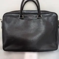美品】COACH コーチ ビジネスバッグ レザー ネイビー A4可 メンズ