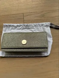 JIMMY CHOO milaクラッチバッグ ゴールド グリッター チェーン - メルカリ