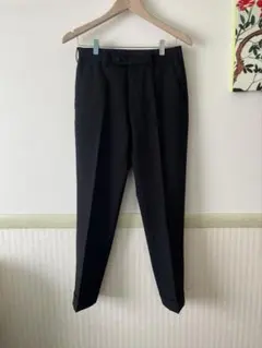 美品 感動パンツ UNIQLO ウール W70 股下70 W仕上げ 黒 メンズ