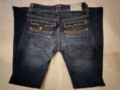 TAVERNITI SO JEANS ブーツカットデニムユーズド加工　24のサムネイル
