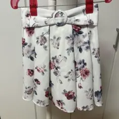 フラワープリント フレアスカート