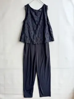 ユニクロ　レディース レースオールインワン　M ブラック サロペット