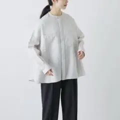 新品 かぐれ リネンWポケットフレンチシャツ2026SS - メルカリ