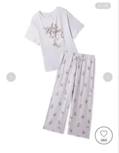 ジェラートピケ　猫　キャット　ルームウェア　パジャマ　上下　セット