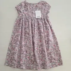 ペアマノン ワンピース 花柄 夏 女の子 ピンク 半袖