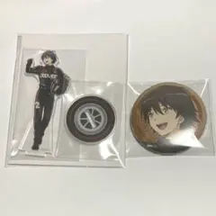 暗殺教室 ファミリーマート レーシングver. 磯貝悠馬 缶バッジアクスタセット