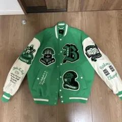 H&M グリーン スタジャン M