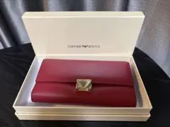 EMPORIO ARMANI ワイン系・レザー 長財布のサムネイル