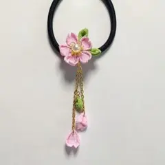 No.6 桜のヘアゴム ハンドメイド  つまみ細工