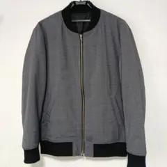 THE SHOP TK メンズLジャケットブルゾングレンチェック グレー（美品）のサムネイル