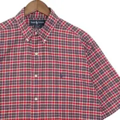 ラルフローレン BLAIRE ポニー刺繡 ボタンダウン 半袖シャツ チェック柄