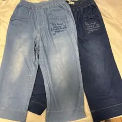 KP デニムパンツ リボン刺繍 2色まとめ売り