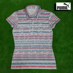 PUMA ストライプ ポロシャツ レディース
