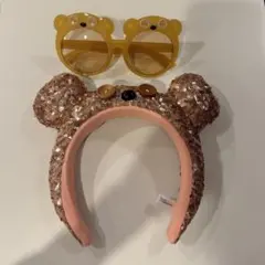 ユニバ USJ ティム キラキラ ラメ スパンコール カチューシャ サングラス