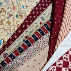 カントリー柄生地　カットクロス10枚