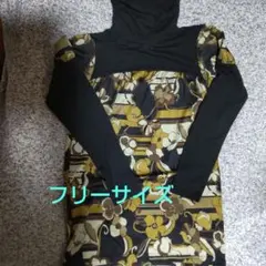 アルファベッツアルファベット タートルネック 長袖 カットソー 花柄 Fサイズ