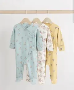 NEXT baby ロンパース 花柄　足付き　9-12ヶ月　3枚セット