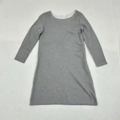 ユナイテッドアローズ ワンピース　長袖　秋冬　グレー　膝丈　M