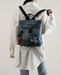 Desigualミッキーマウス デニム ミドルバックパック