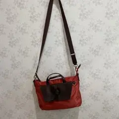 カナナプロジェクト軽量　旅行 2wayショルダーバッグ ワイン色