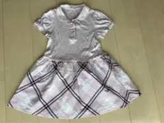組曲　クミキョク　ポロ　チェック柄ワンピース　Ｍ　　110~120