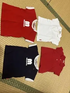 ポロシャツ　tシャツ　赤　白　ネイビー　4着