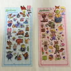 ズートピア 立体シール 2シートセット　硬いタイプ