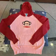 Paul Frank フード付きニット セーター ピンク レッド