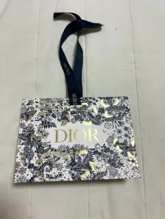 Dior 花柄 ショップ袋 ネイビーリボン付き