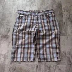 00s Wrangler check wide half pants 膝下丈のサムネイル
