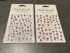 ネイルシール　ディズニー　ミッキー　ミニー　2枚セット