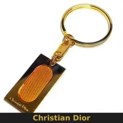 DIOR キーホルダー キーリング ゴールド プレート ヴィンテージ チャーム