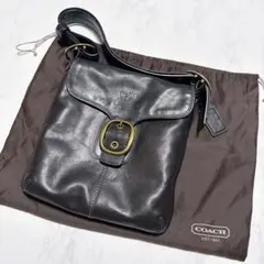 OLD COACH／オールド コーチ レザー ショルダー バッグ 11421 黒 