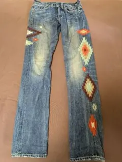 希少✨Denim＆Supply ラルフローレン デニムチマヨ柄 刺繍 28