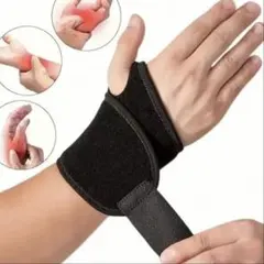 新品 手首サポーター左右兼用親指固定用 腱鞘炎保護 リストサポーター ブラック
