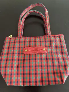 familiarチェック柄ミニミニトートバッグ