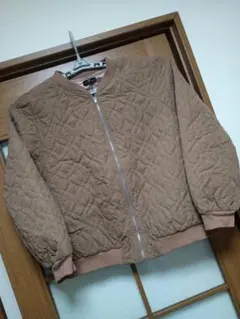 レディース　大きいサイズ　ブラウン キルティングジャケット 4XL