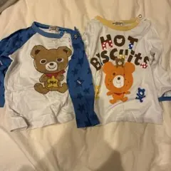 ミキハウス　HOT BISCUITS Tシャツ 2枚セット　長袖