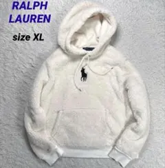 ✨美品・XL✨ラルフローレン　ボアパーカー　プルオーバー　ビッグポニー刺繍　現行