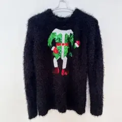 美品✨【XL】NO BOUNDARIES クリスマスセーター スパンコール